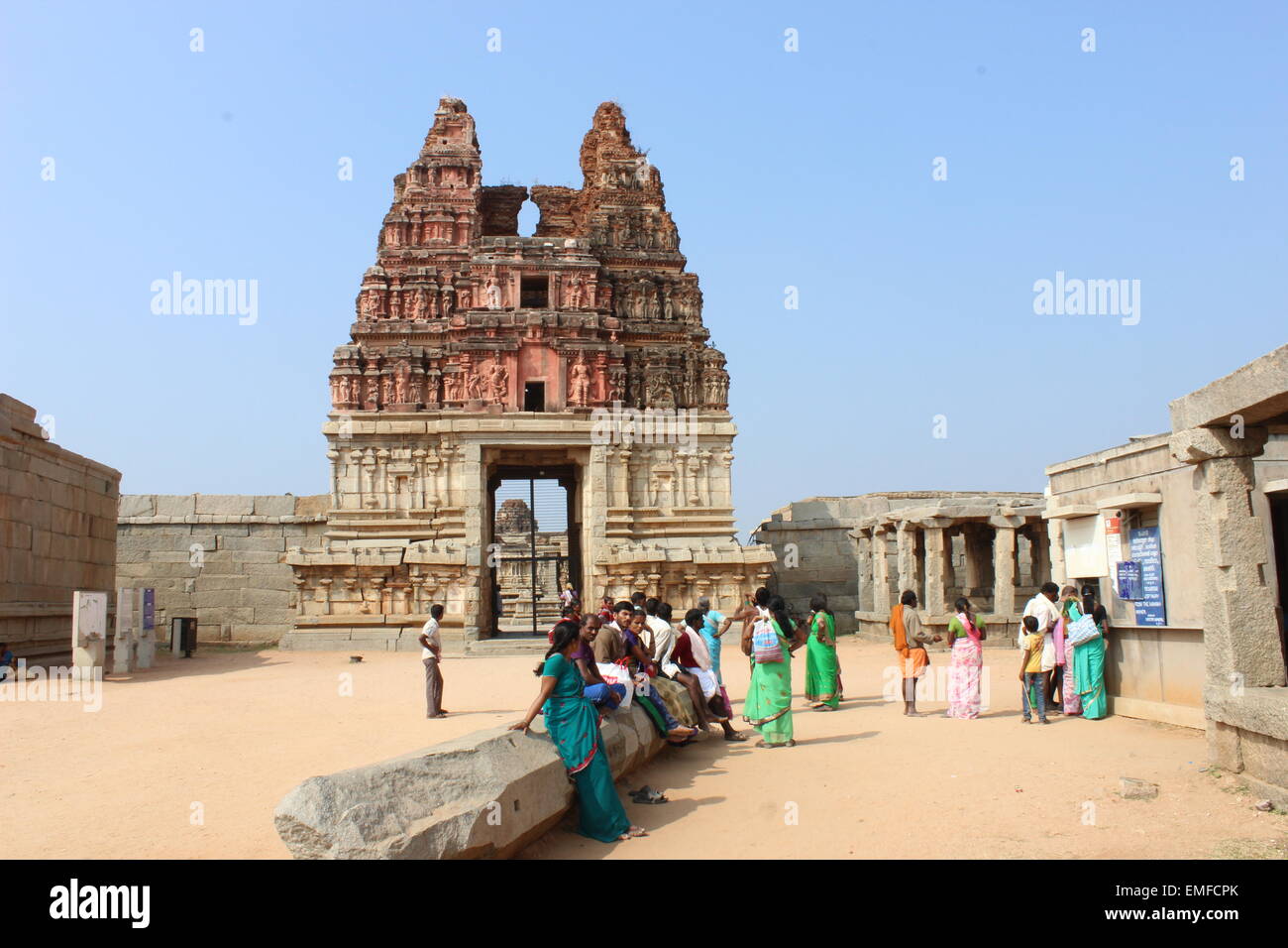 Vijayanaga (Hampi), un Patrimonio Mundial de la UNESCO sitio arqueológico en el sur de la India Foto de stock