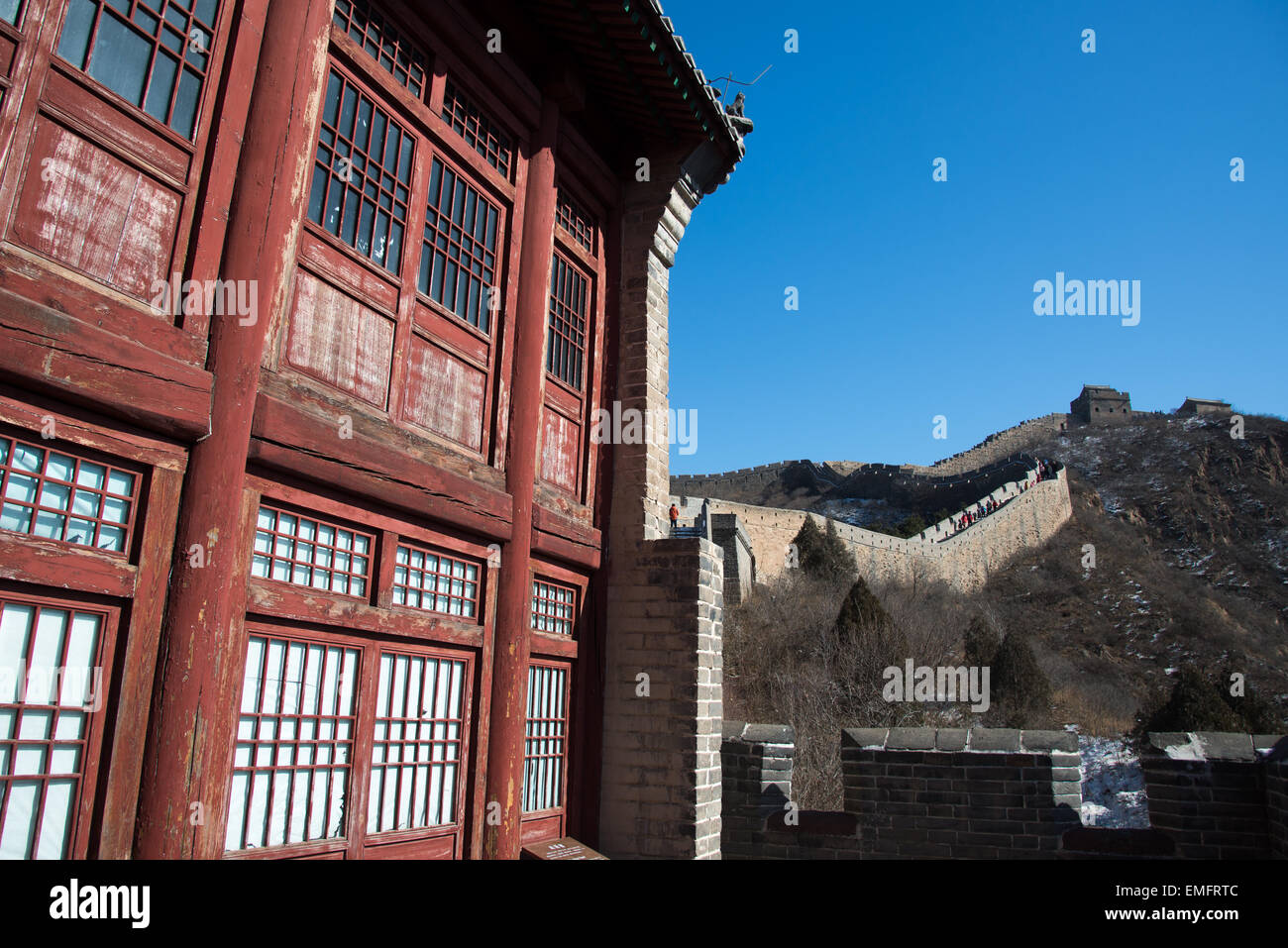 La famosa muralla china en jinshaling en china Foto de stock