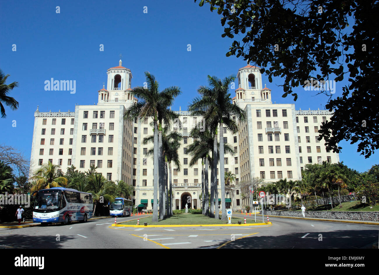 Famoso Art Deco Hotel Nacional en la zona de Vedado, La Habana, Cuba Foto de stock