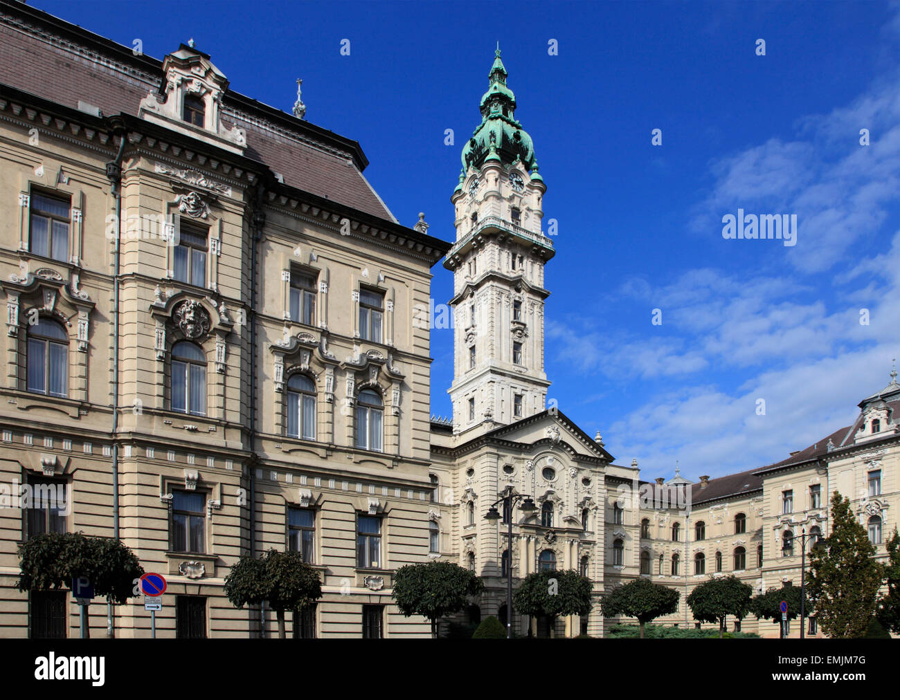 Hungría Győr Ayuntamiento Foto de stock
