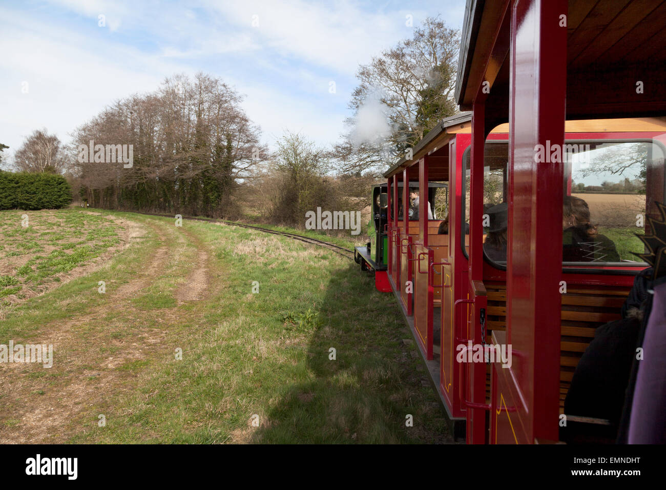 Miniatura en tren a vapor Bressingham Bressingham Museum, Norfolk, Inglaterra Foto de stock