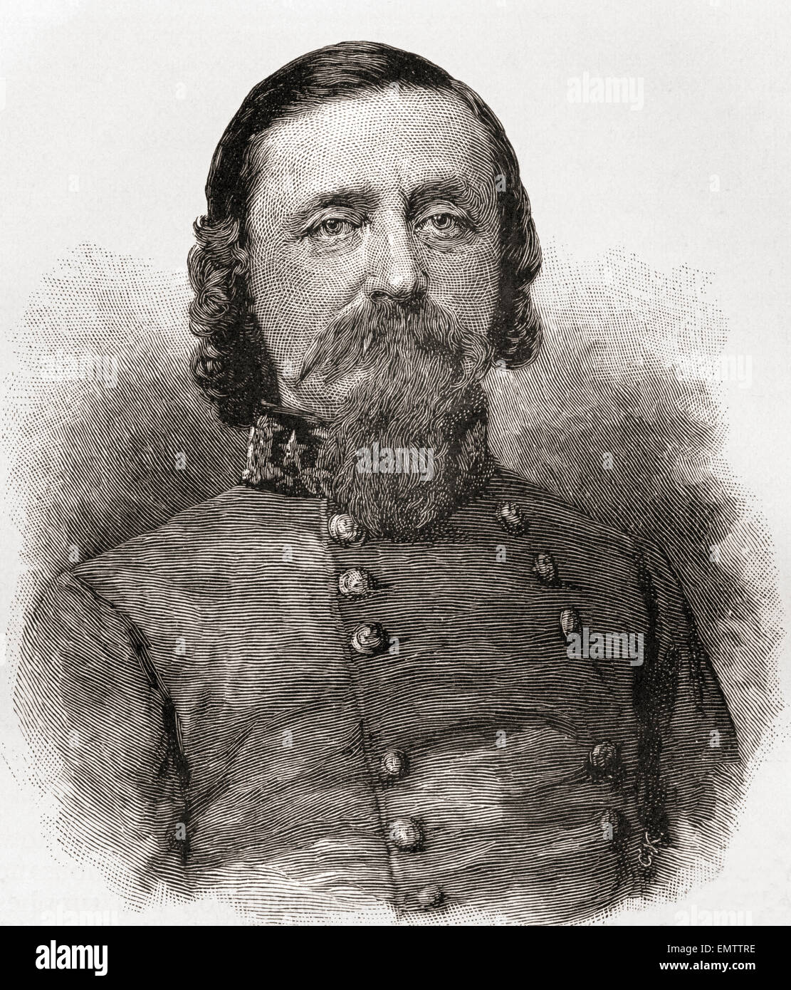George Edward Pickett, 1825 -1875. Carrera oficial del ejército de los Estados Unidos, mayor general en el ejército de los Estados Confederados durante la Guerra Civil Americana. Foto de stock