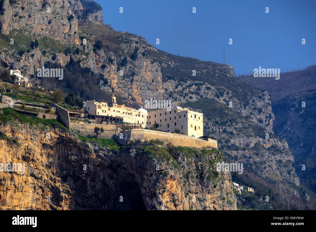 Monastero de Santa Rosa, Conca dei Marini, Amalfi, Campania, Italia Foto de stock