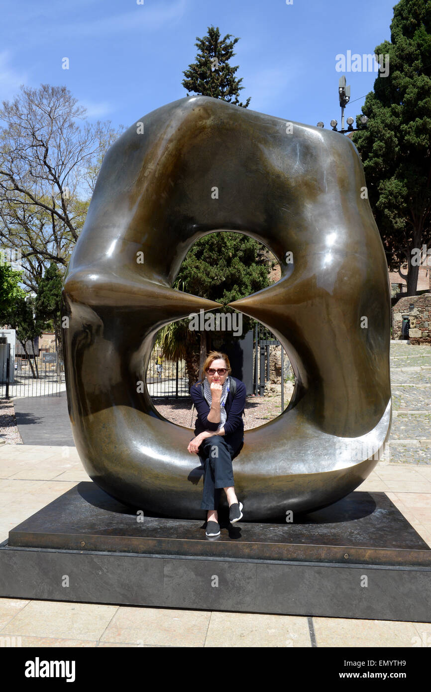 Henry Moore bronces esculturas en Málaga, España Foto de stock