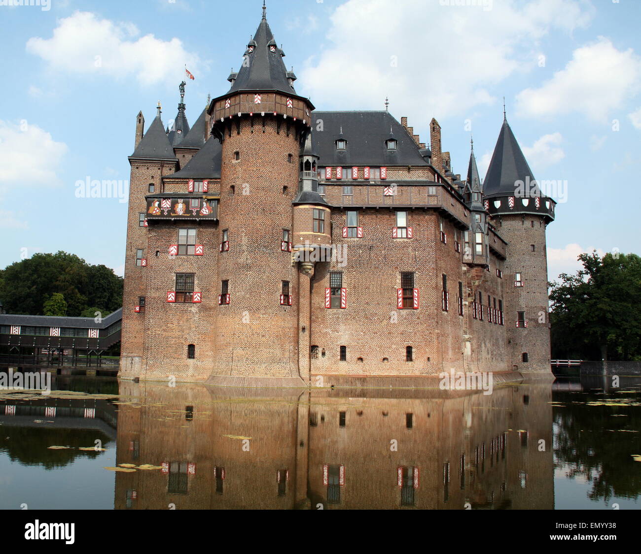 Castillo de Haar desde el siglo XIX en Haarzuilens. Países Bajos Foto de stock