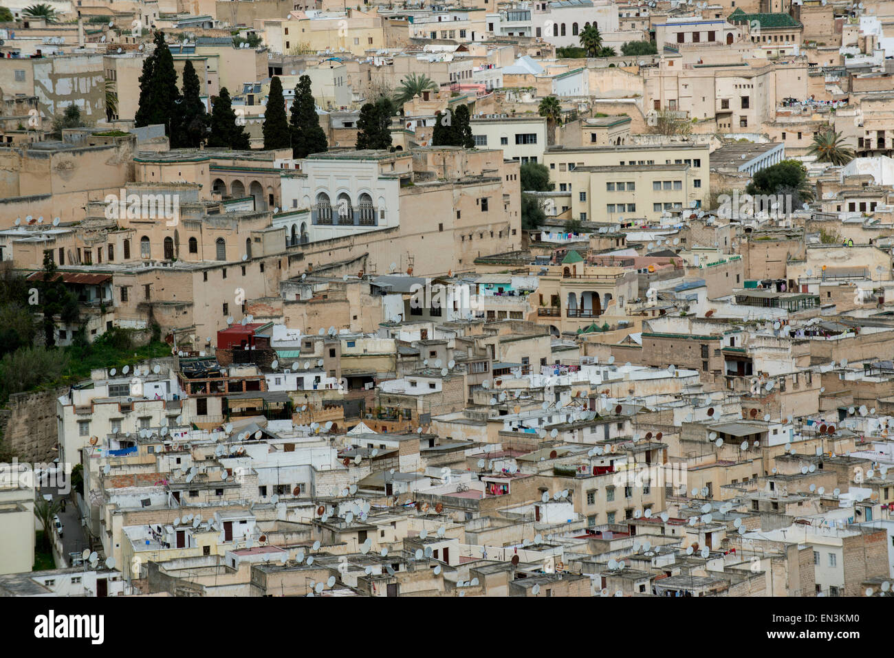 Medina de Fes, Marruecos. Sitio de Patrimonio Mundial de la UNESCO. Más de 9.000 callejones y calles de paseo, y no se permiten coches. Foto de stock