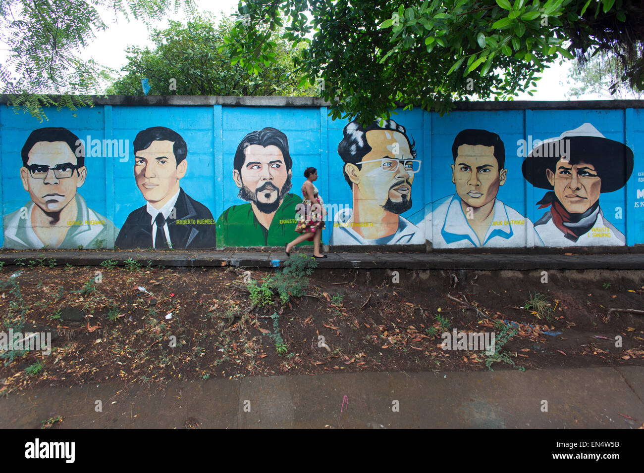 Los revolucionarios en Nicaragua Foto de stock