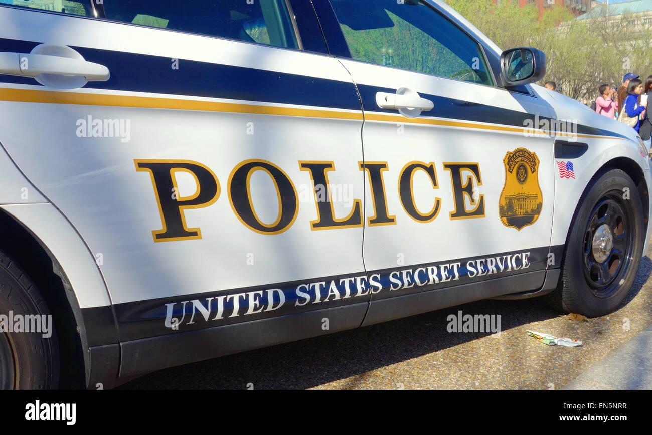 Servicio Secreto de Estados Unidos coche de policía en Washington D.C. Foto de stock