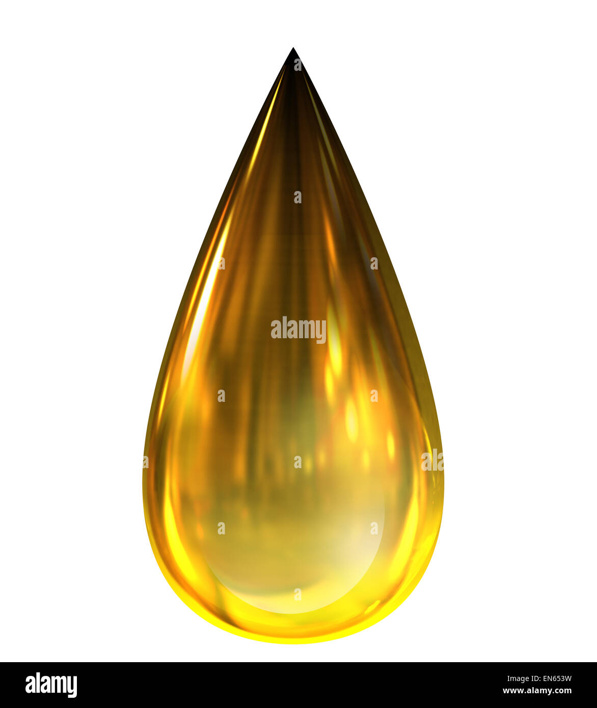 Gota de aceite con reflejos Foto de stock