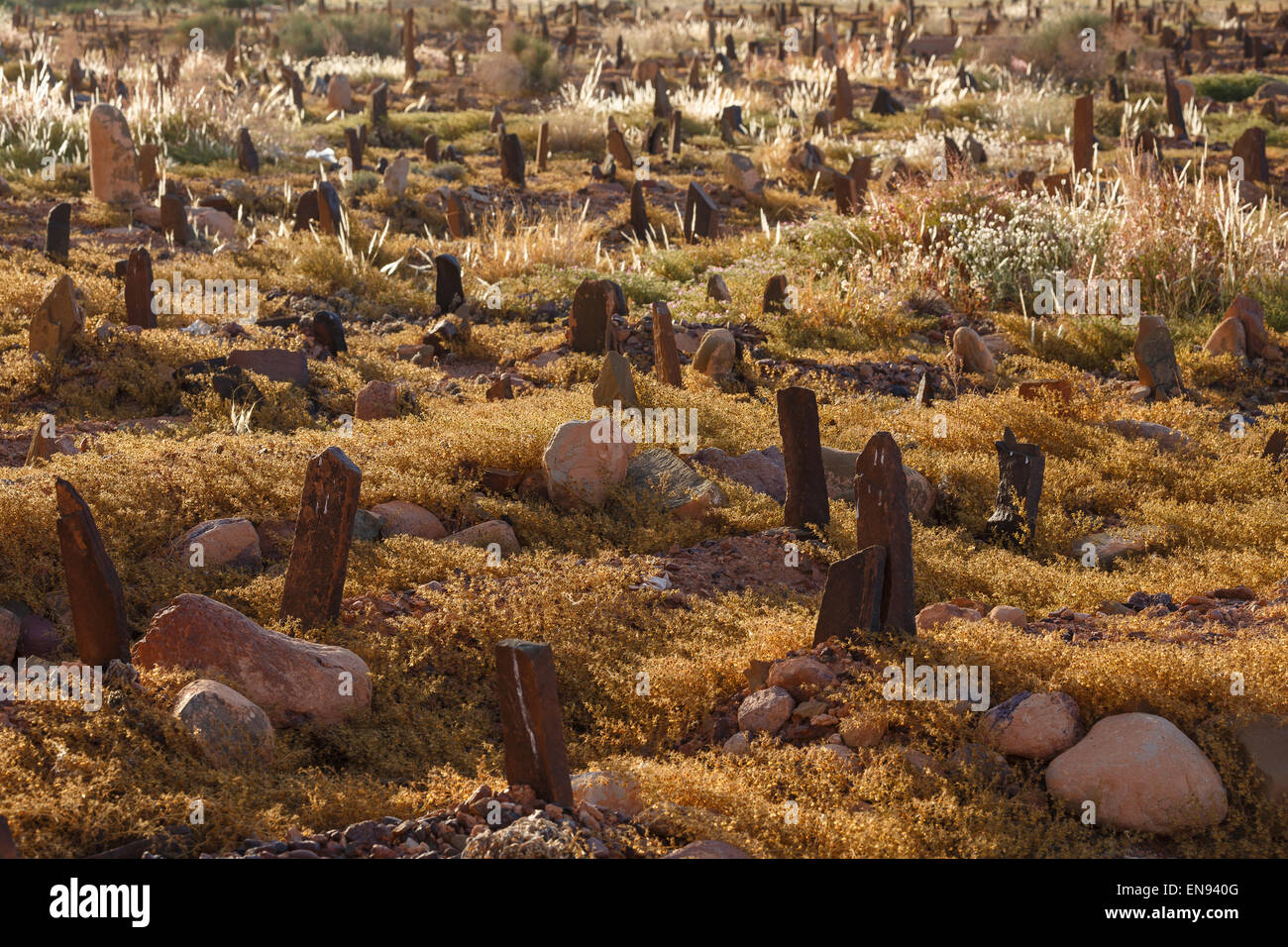 Cementerio. Nkob. Marruecos. África Foto de stock