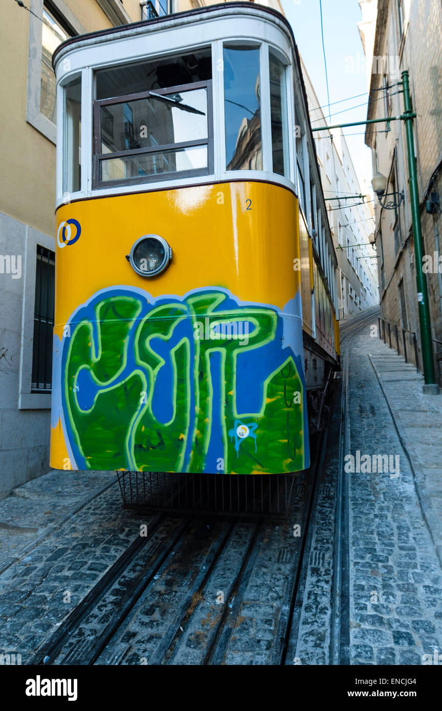 Ascensor do Lavra, Elevador do Lavra, Lisboa, Portugal Foto de stock