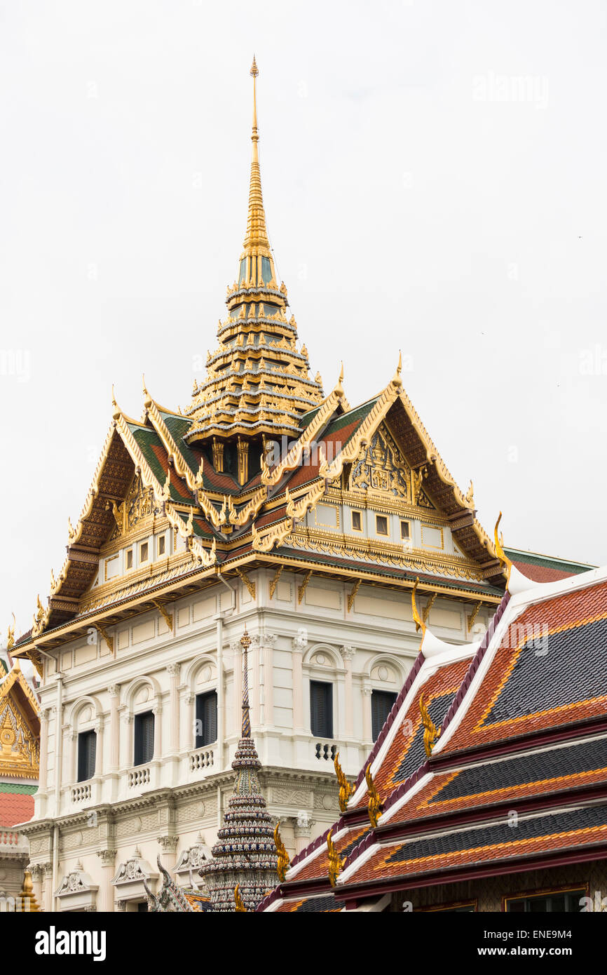 El Gran Palacio y el Wat Phra Kaeo, Bangkok, Tailandia, Asia Foto de stock