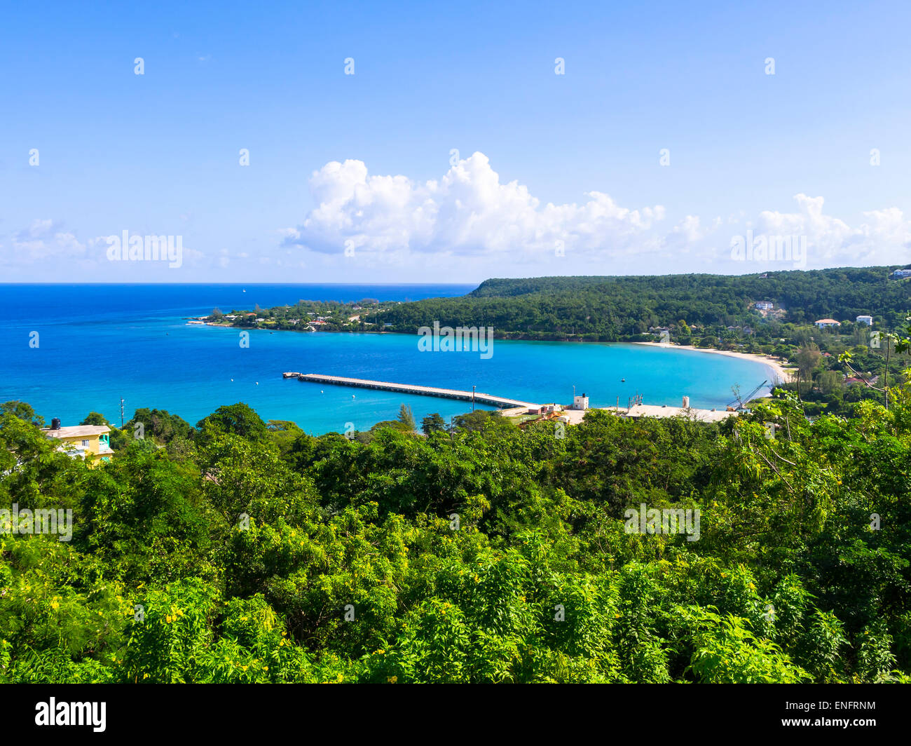 Costa, Puerto Rhoades, Discovery Bay, Jamaica Fotografía de stock Alamy