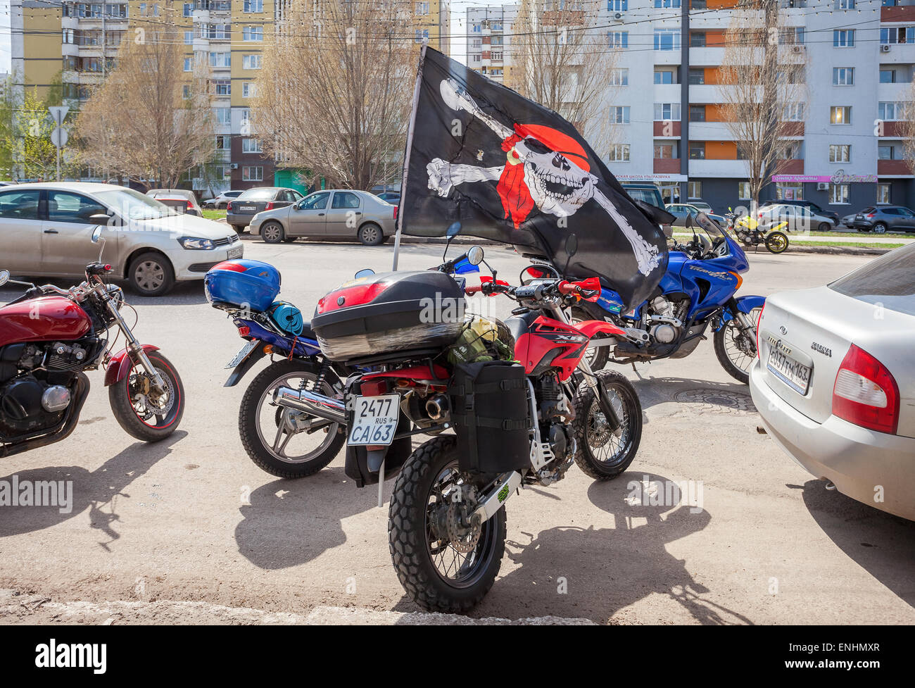 La tradicional reunión anual de mayo Día de los ciclistas Foto de stock