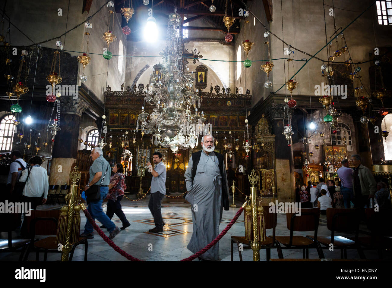 Iglesia de la Natividad, en Belén, Cisjordania, Territorios Palestinos, Israel, Oriente Medio Foto de stock