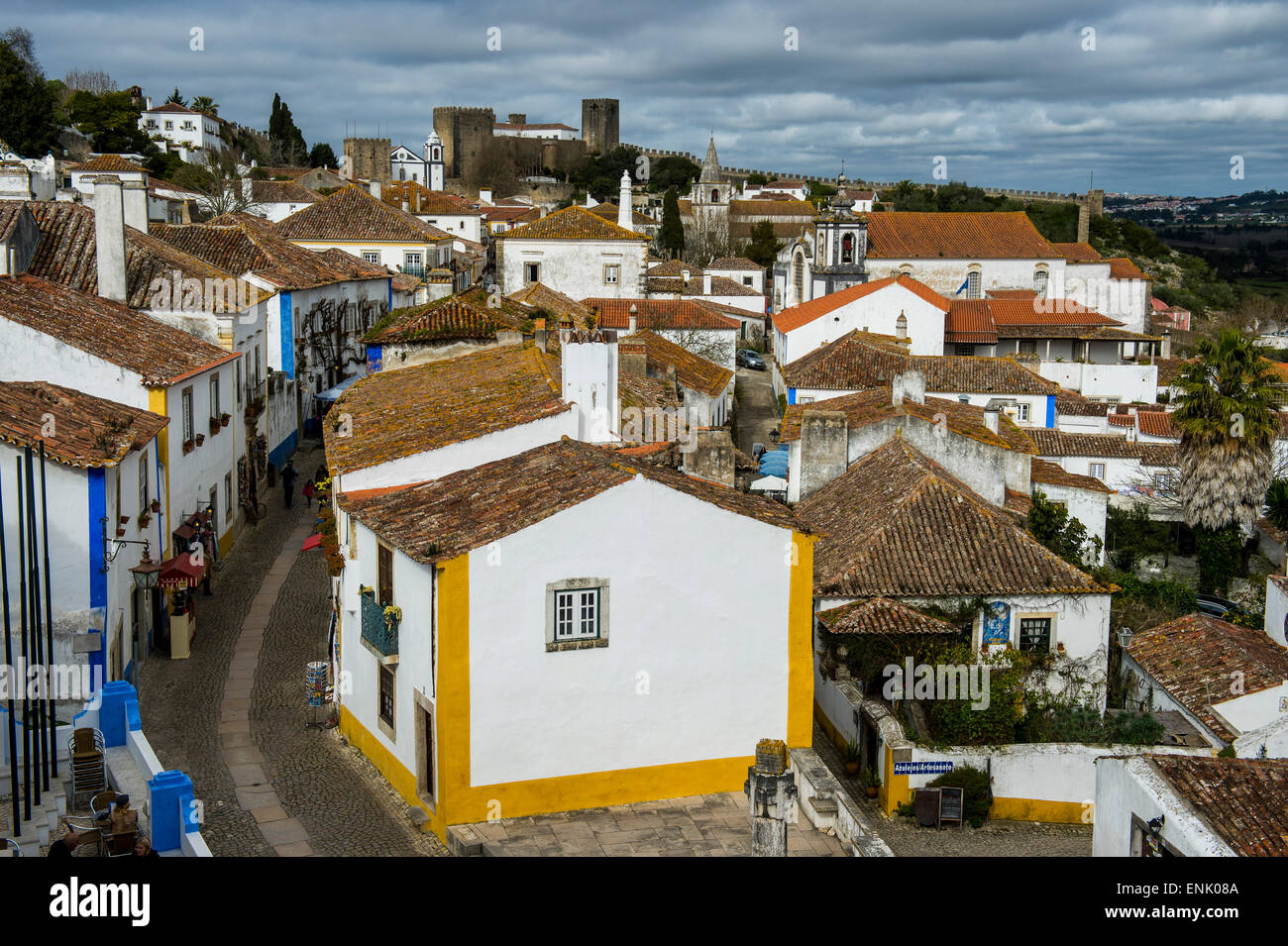Vistas de Obidos, Extremadura, Portugal, Europa Foto de stock