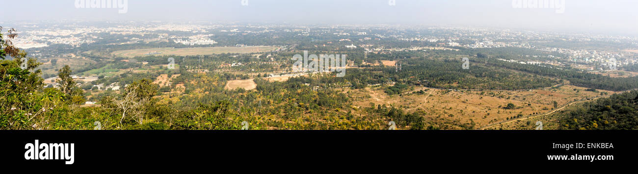 Vista panorámica de la ciudad de Mysore en India Foto de stock