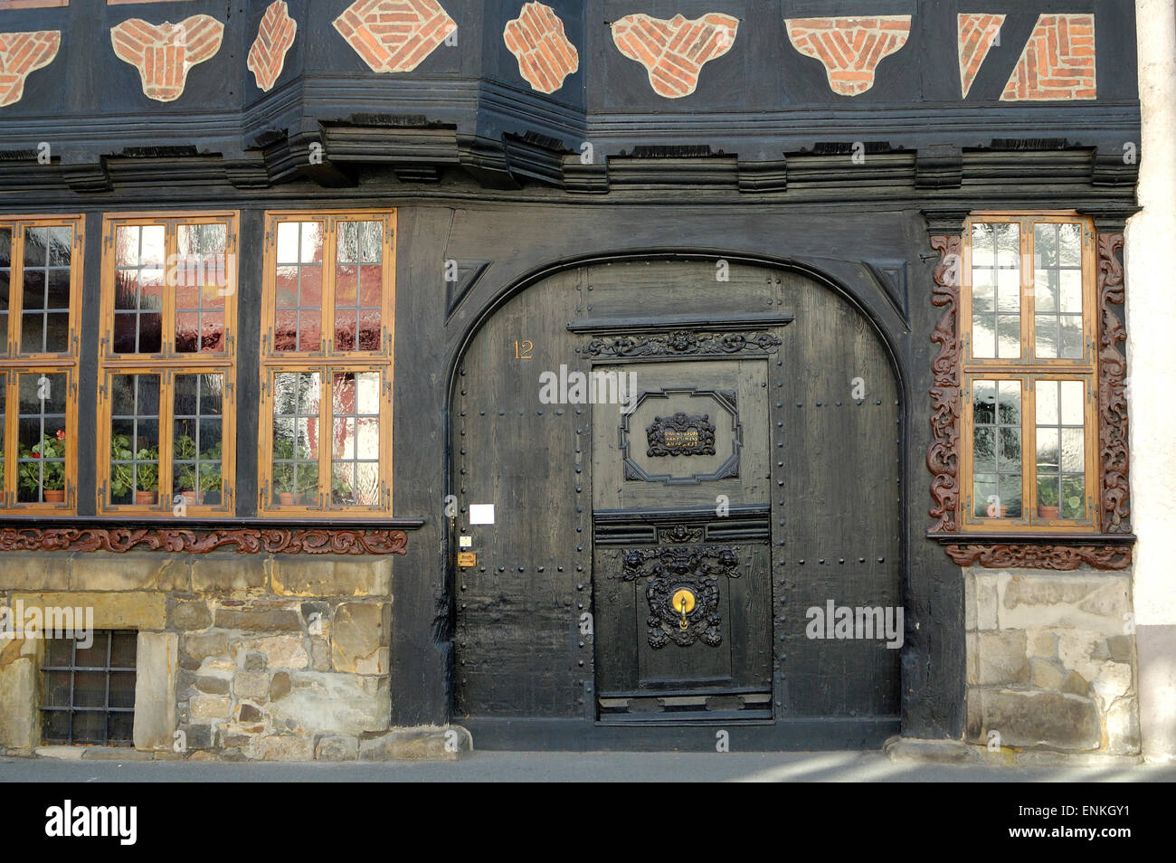 Goslar Altstadt, UNESCO-Welterbestätte Siemenshaus, Tor Foto de stock