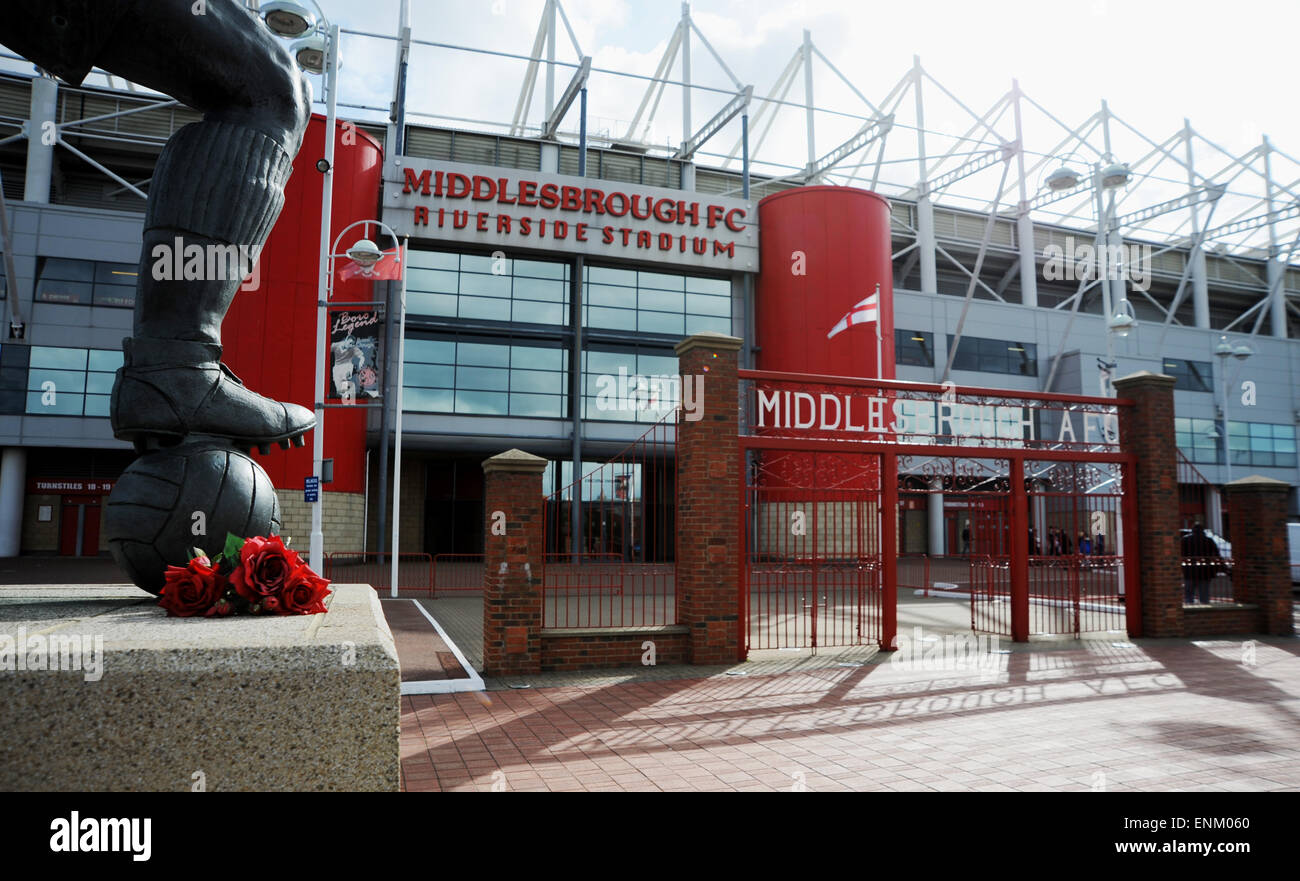 Middlesbrough Teeside UK - El Riverside Stadium club de fútbol de Inglaterra estadios. Foto de stock