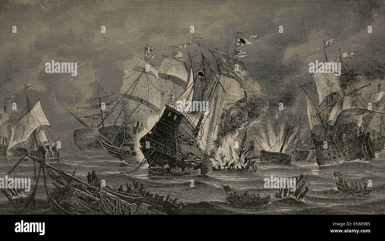 Eventos subsecuentes a la Armada- Sir Francis Drake en Centroamérica Foto de stock