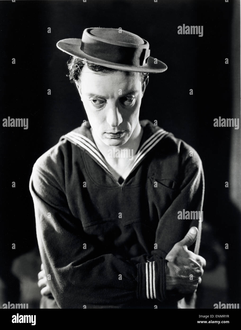 US-Der amerikanische Schauspieler Buster Keaton (1895 - 1966) im Matrosenanzug, ca. Ende der 1920er Jahre. Foto de stock