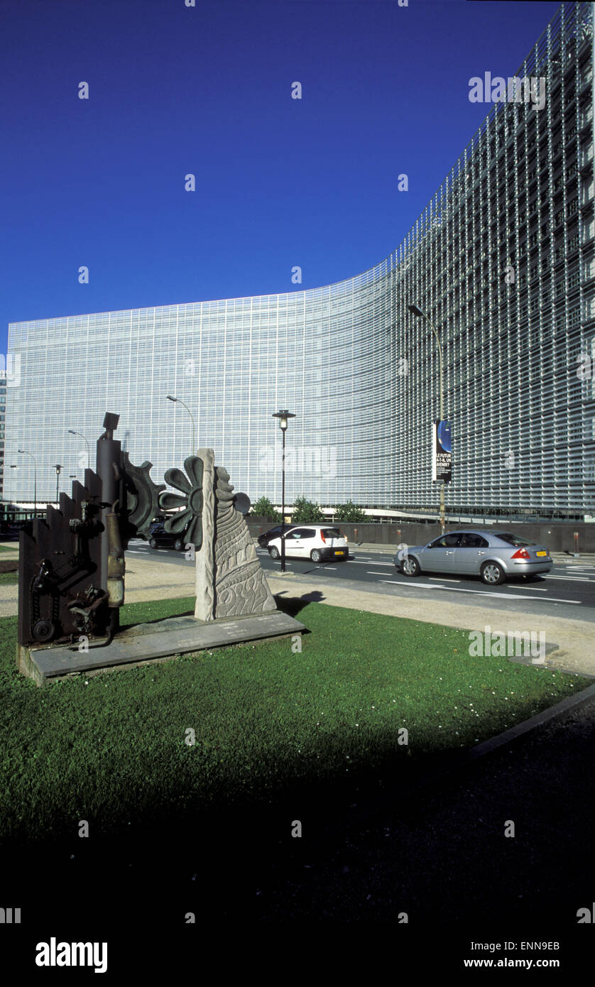 BEL, Bélgica, Bruselas, el edificio Berlaymont de la Comisión Europea. BEL, Belgien, Bruessel, das Berlaymont Gebaeude der Foto de stock
