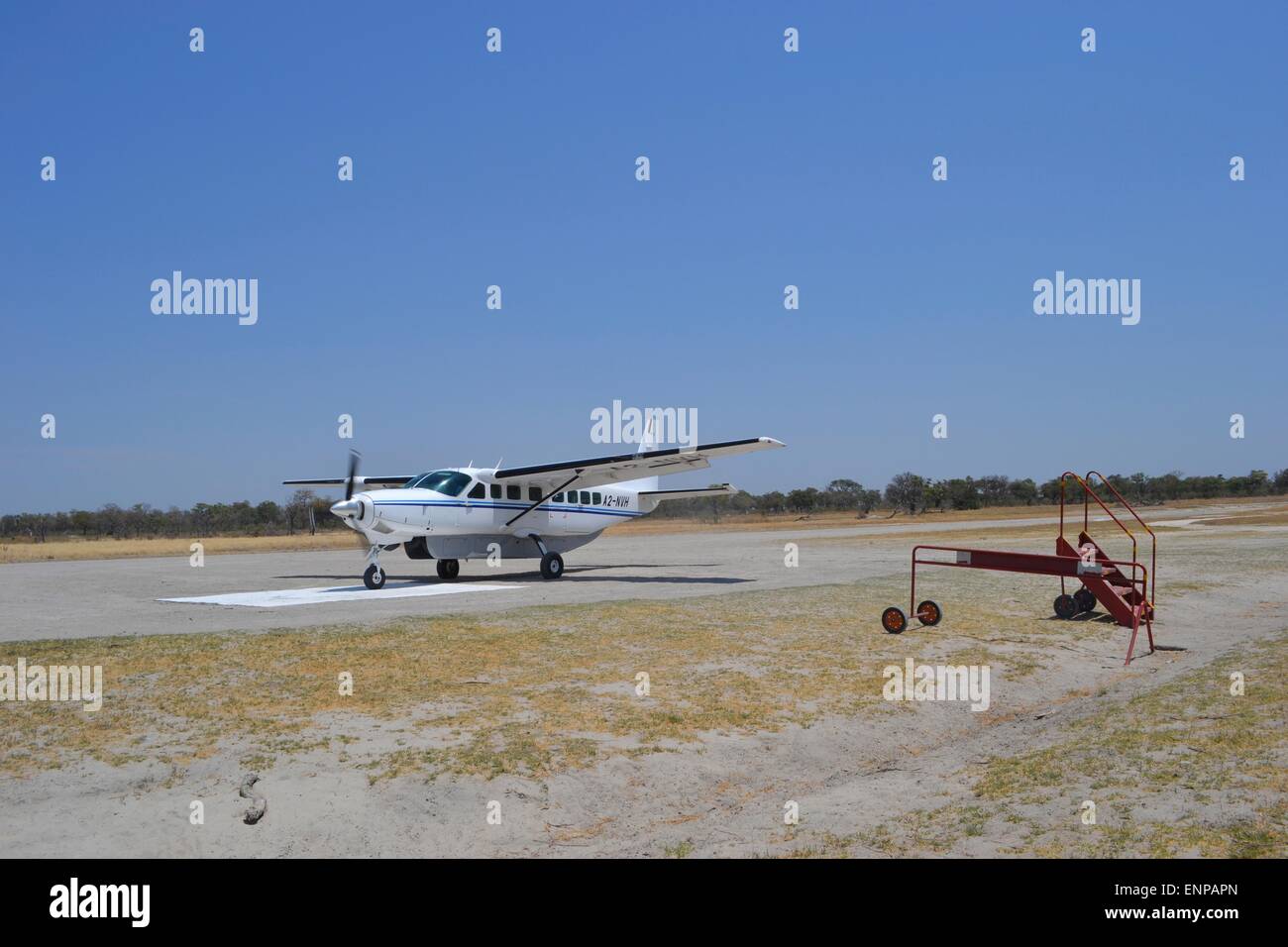 Pista de aterrizaje de Botsuana Foto de stock