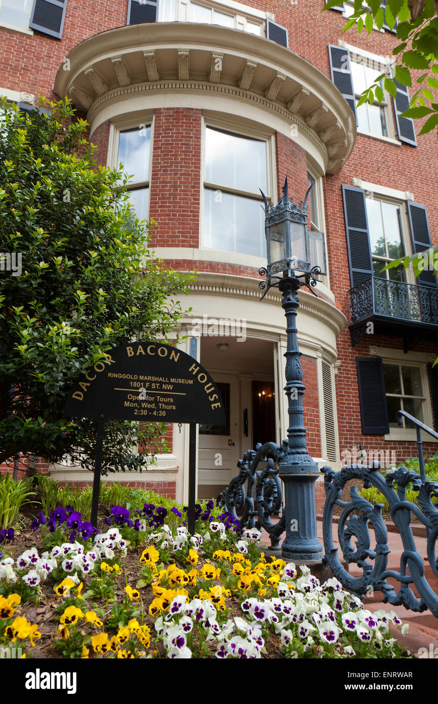 La casa Ringgold-Carroll (DACOR Bacon House, John Marshall House) - Washington, DC, EE.UU. Foto de stock