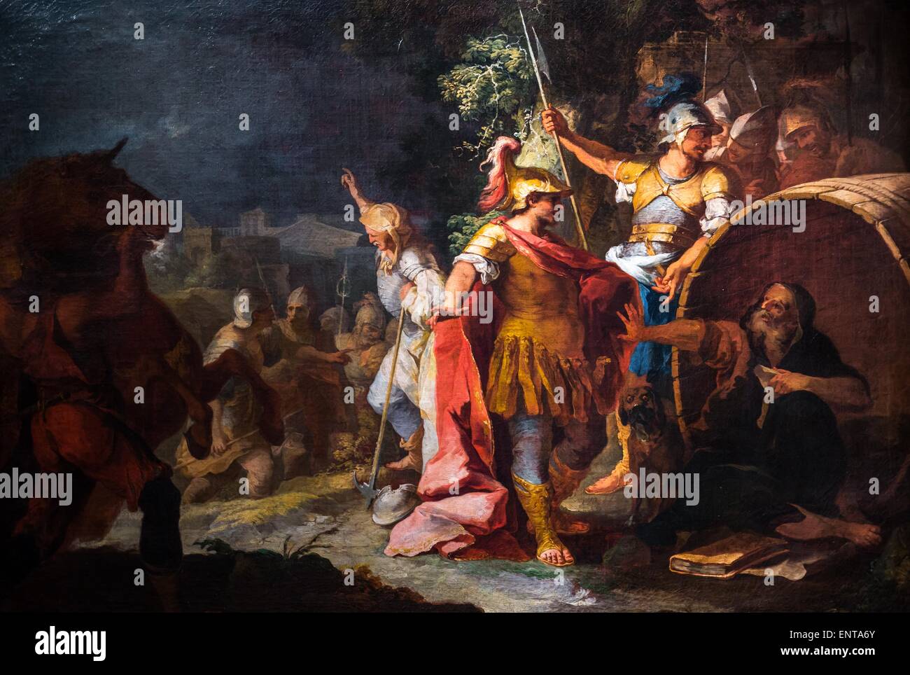 Alexander y Diógenes 25/10/2013 - Colección del siglo XVIII. Foto de stock