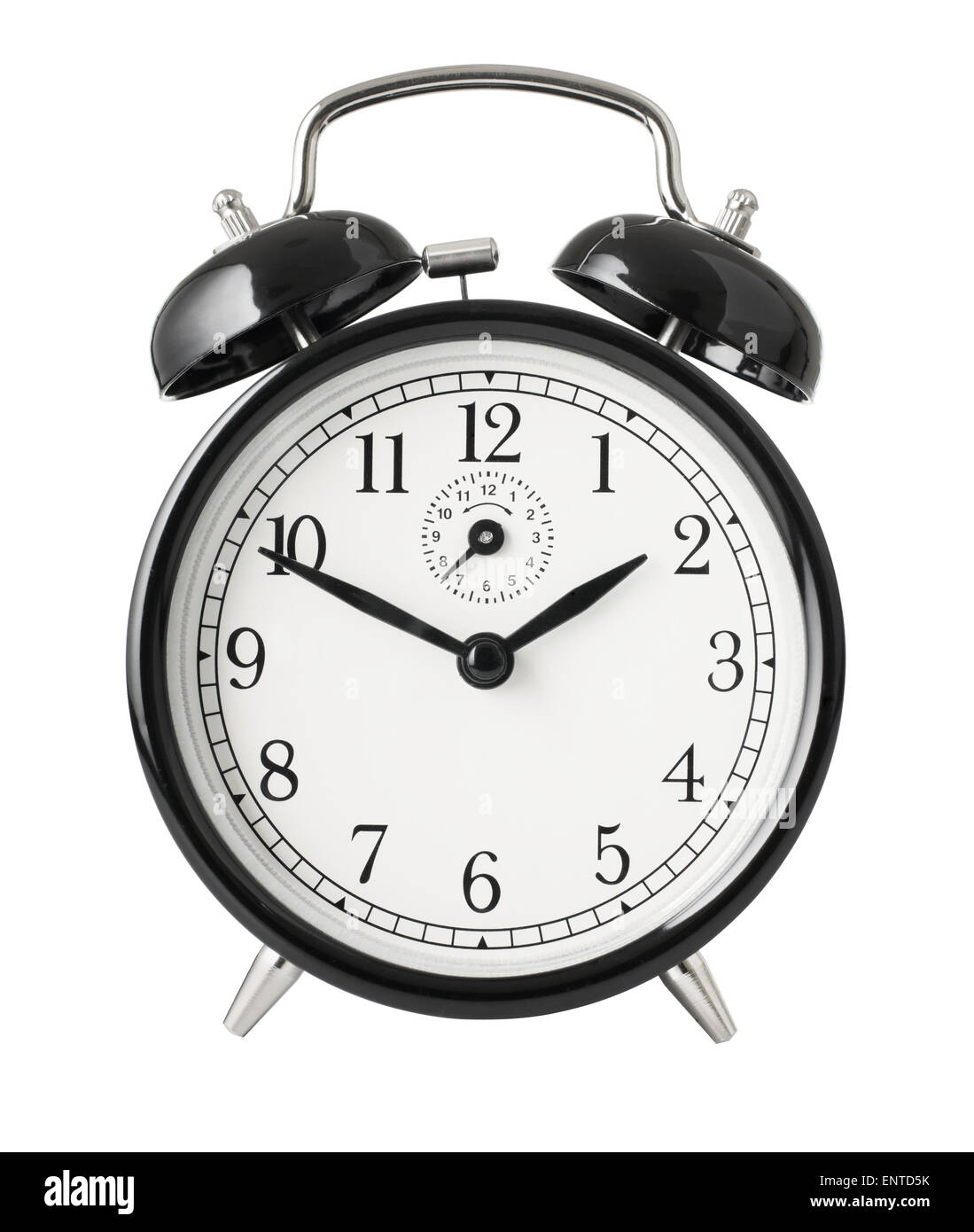 Reloj de alarma simple objeto aislado con trazado de recorte incluido Foto de stock