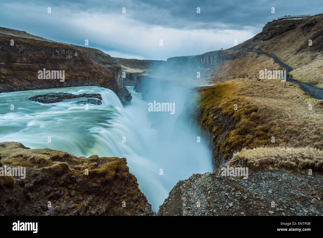 Cascada de Gullfoss, Islandia Foto de stock
