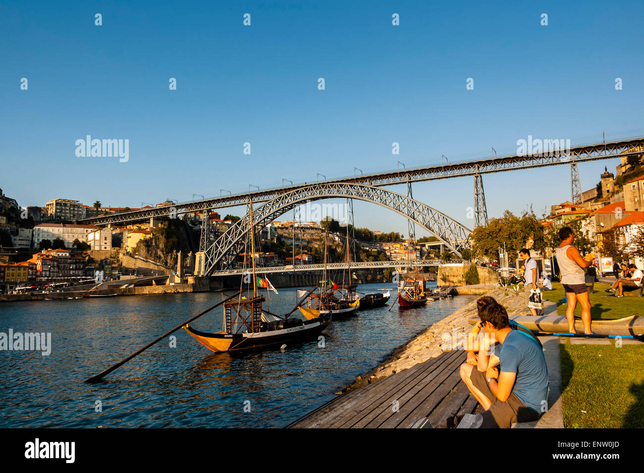 Puente Dom Luis I, Ponte de Dom Luís I, Ponte Luís I, Río Duero, Oporto. Oporto. Portugal Foto de stock