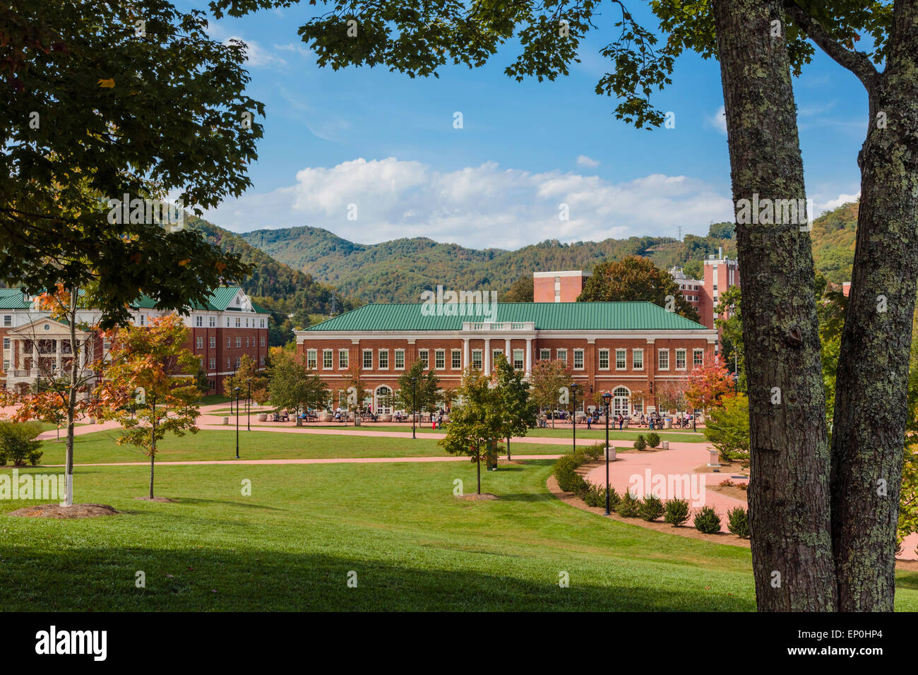 Cullowhee, Jackson County, Carolina del Norte, Estados Unidos de América. Campus de la Universidad de Carolina Occidental. Foto de stock
