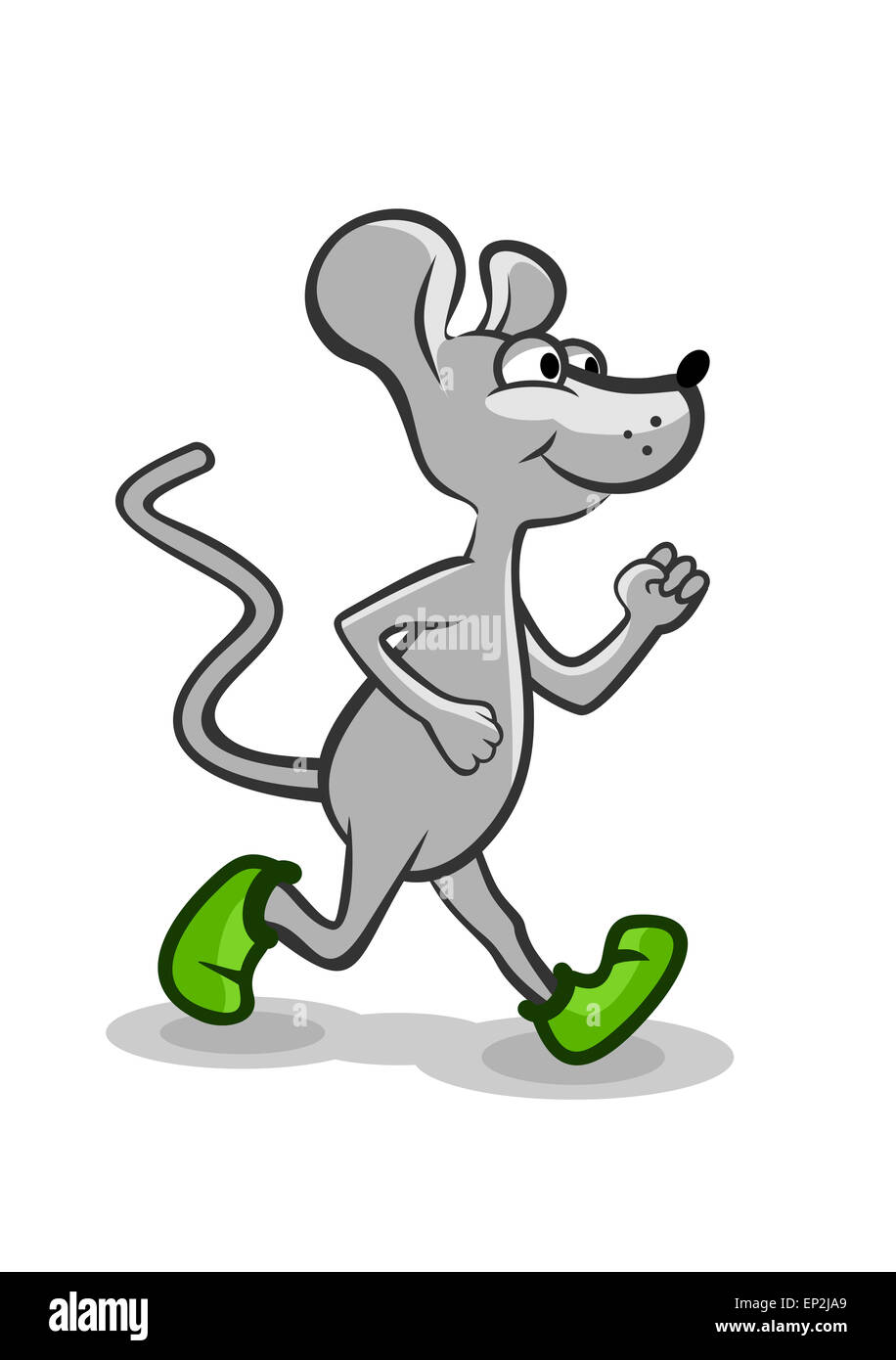 Un Raton Andando Ratón De Dibujos Animados Corriendo