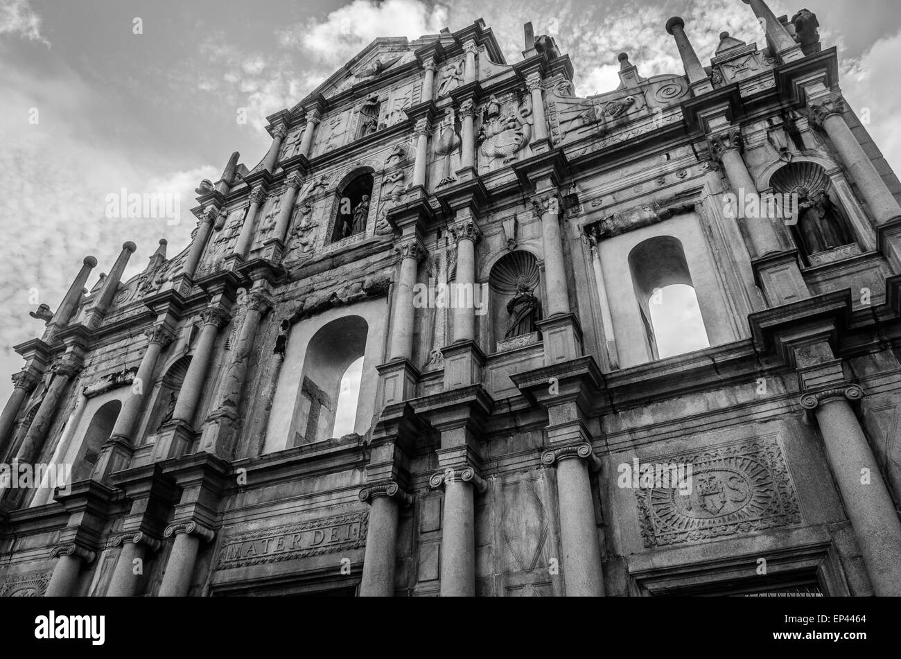 La ruina de la Iglesia de Sao Paulo, el casco antiguo de la ciudad de Macao, China Foto de stock