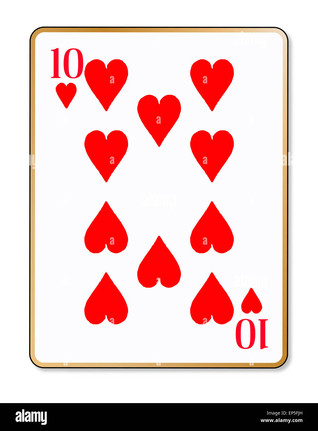 cartas de corazones de baraja de poker Stock Photo