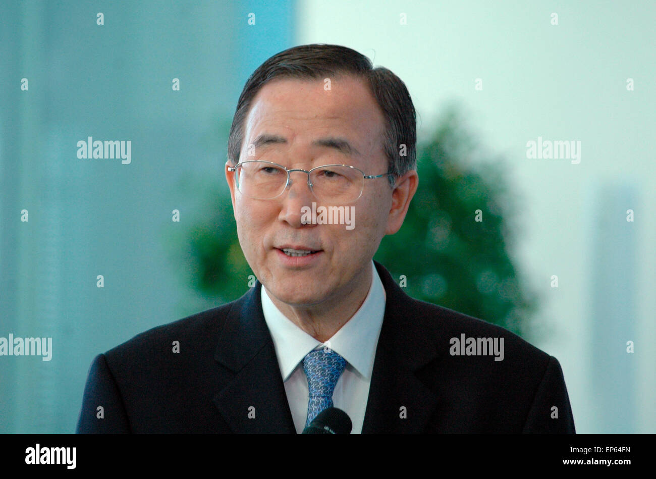 Ban Ki-Moon - Treffen der dt. Mit dem designierten Bundeskanzlerin Generalsekretaer der Vereinten Nationen, 7. Dezember 2006, Bundeskanzleramt, Berlín Tiergarten. Foto de stock