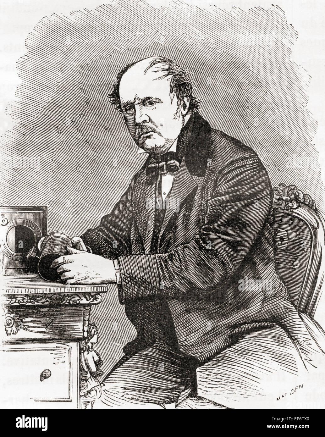 William Henry Fox Talbot, 1800 - 1877. Inventor británico y fotógrafo pionero que inventó el proceso calotype. Foto de stock