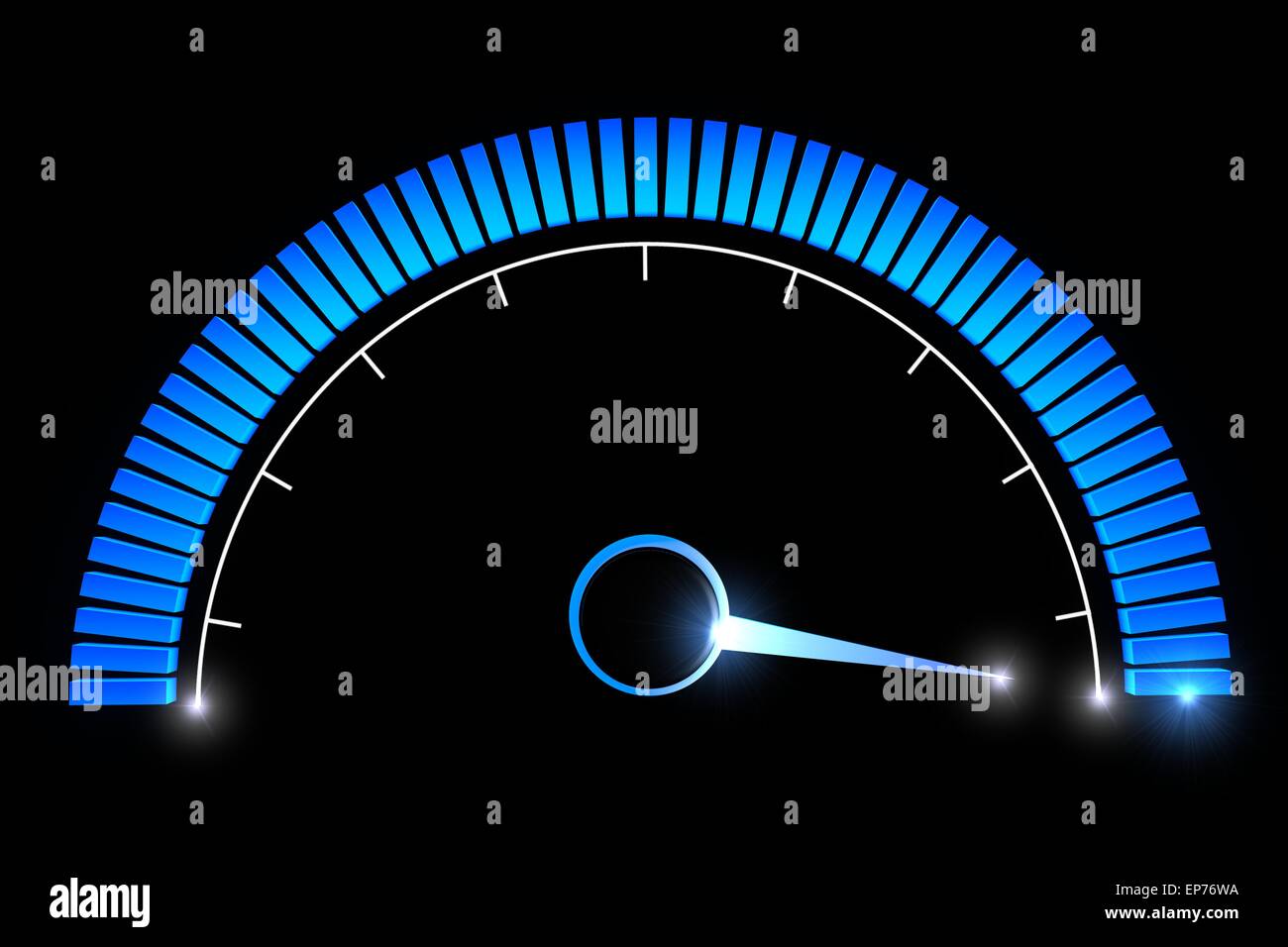 Dial de manómetro azul sobre fondo negro. Manómetros de presión temperatura  máxima velocidad de ejecución Fotografía de stock - Alamy