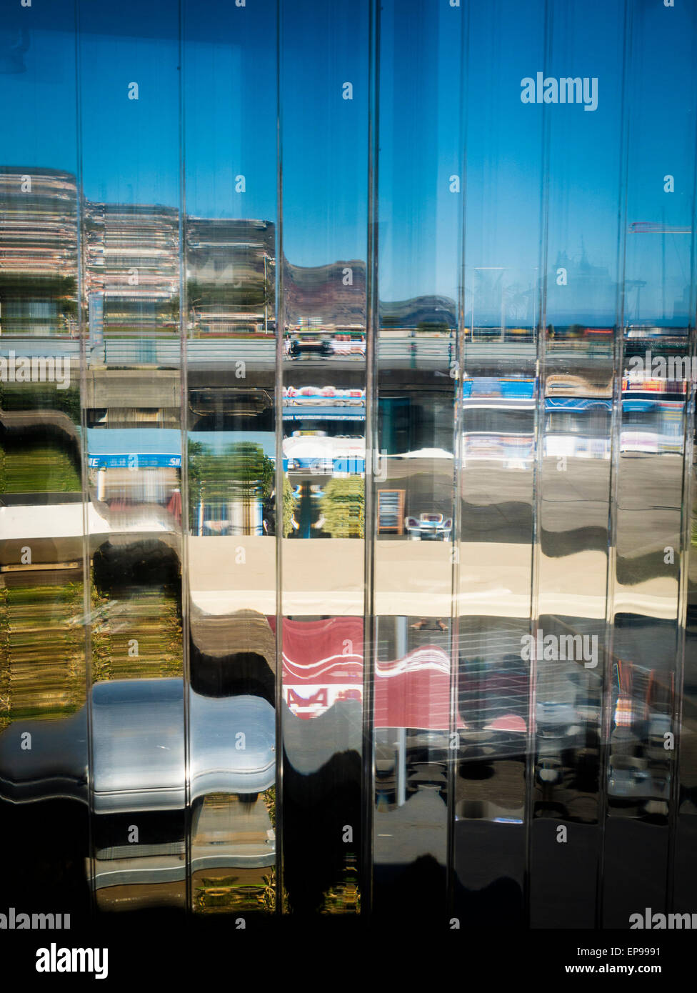 Pantalla de cristal, Marina, Funchal, Madeira, Portugal Foto de stock