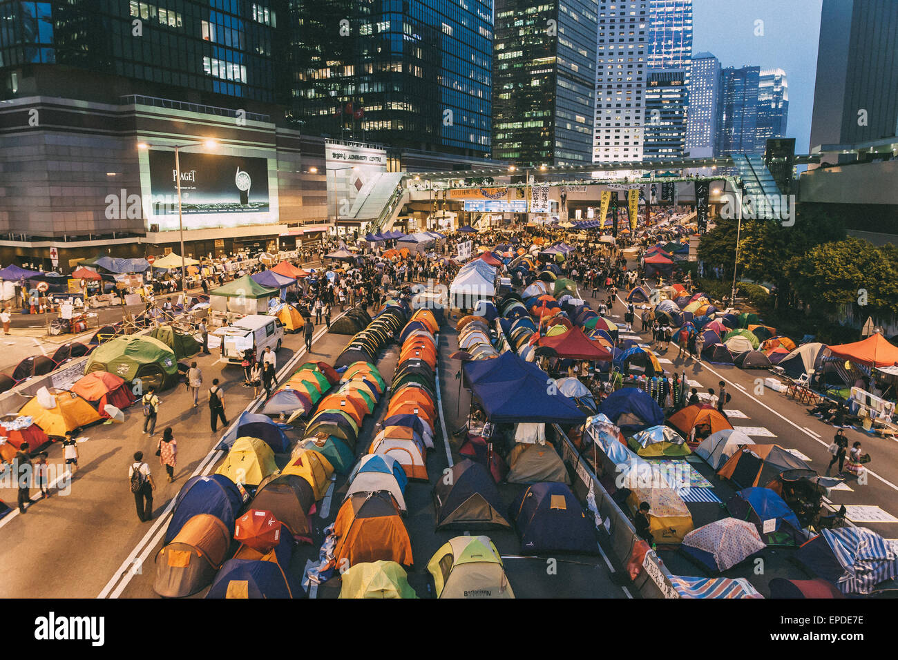 HONG KONG, 24 OCT: sombrilla Revolución en Admiralty el 24 de octubre de 2014. Foto de stock
