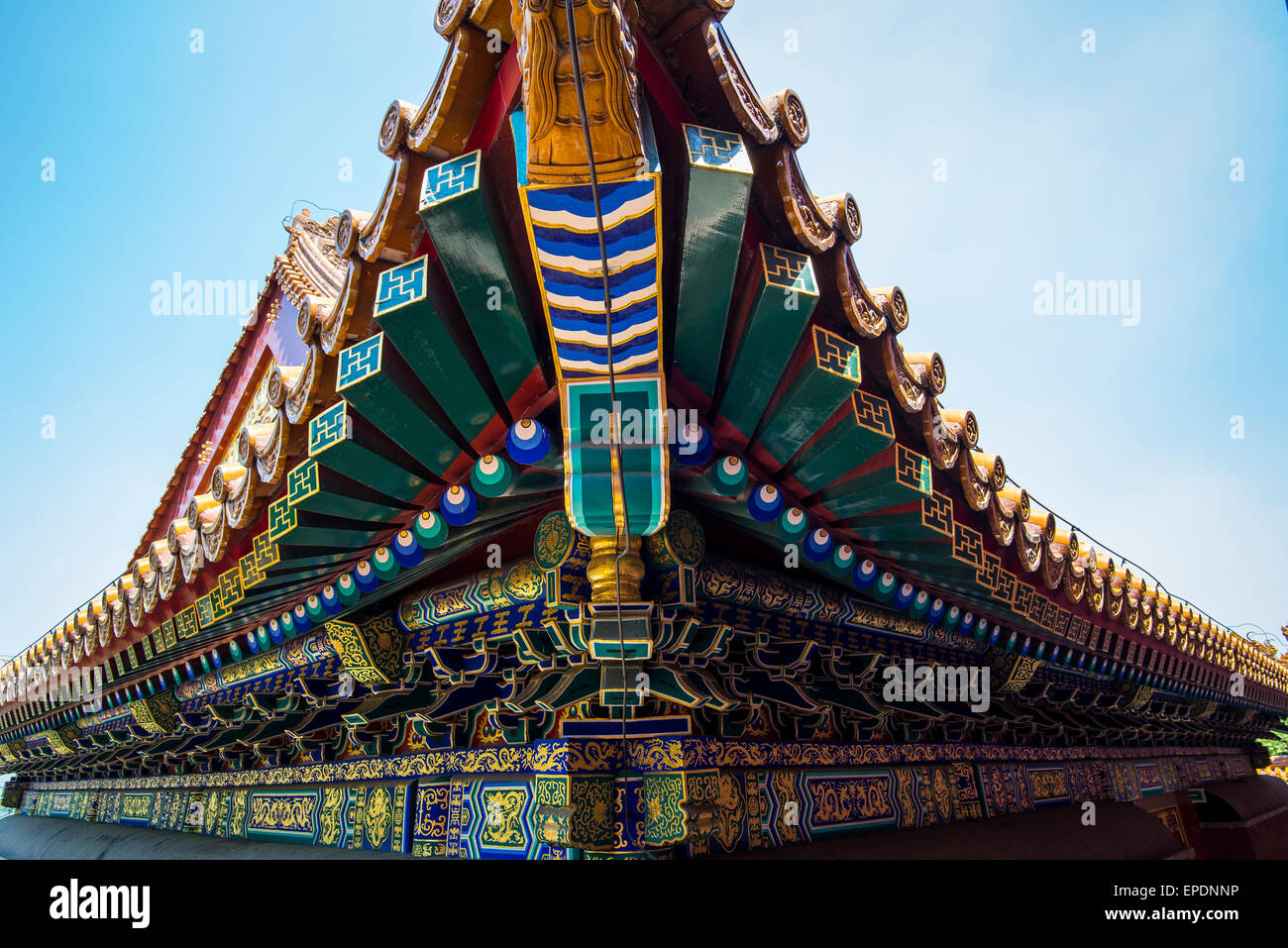 Detalle del Palacio de Verano en Beijing, China Foto de stock