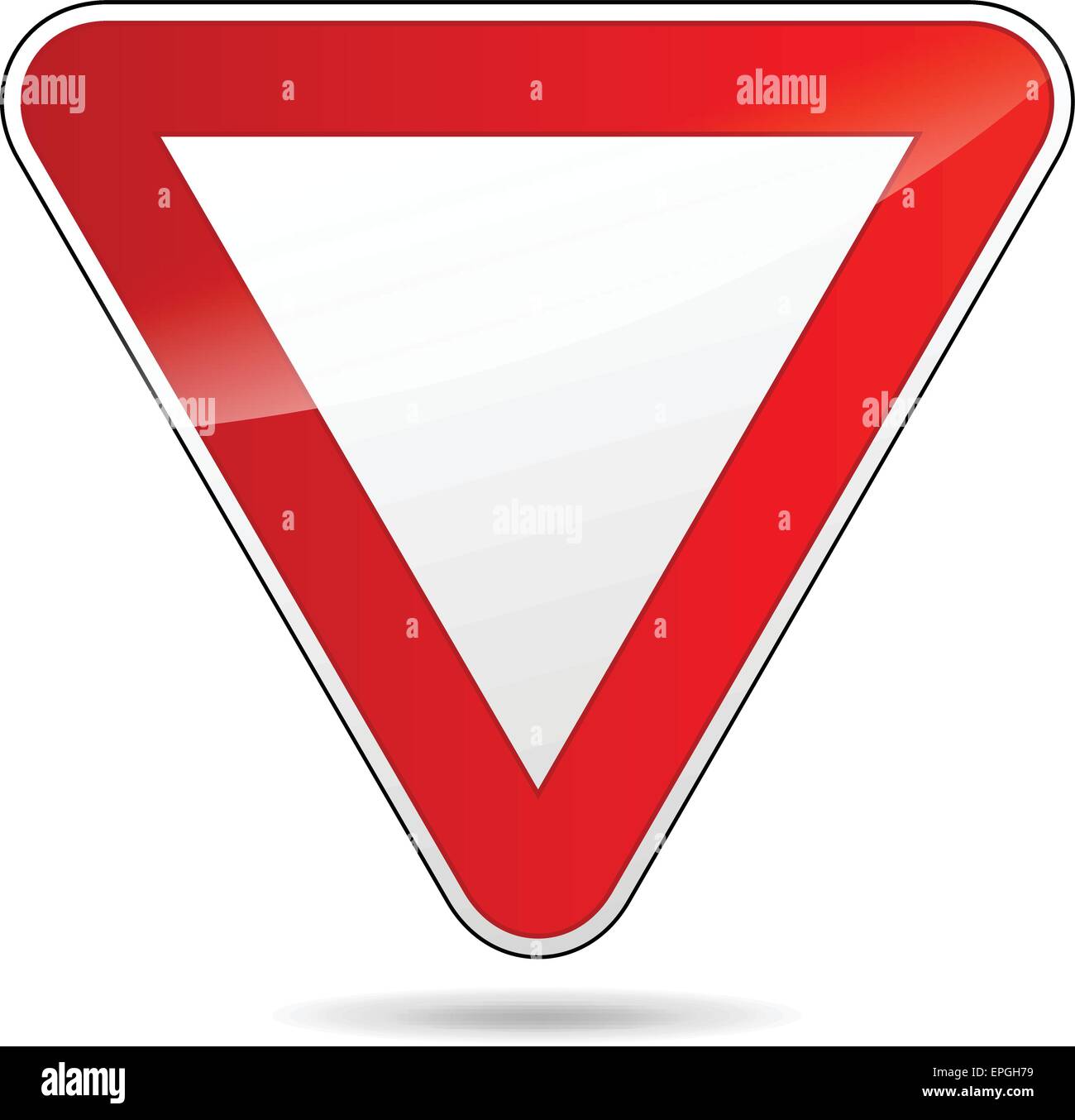 Ilustración de diseño triangular de rendimiento señal de carretera Ilustración del Vector