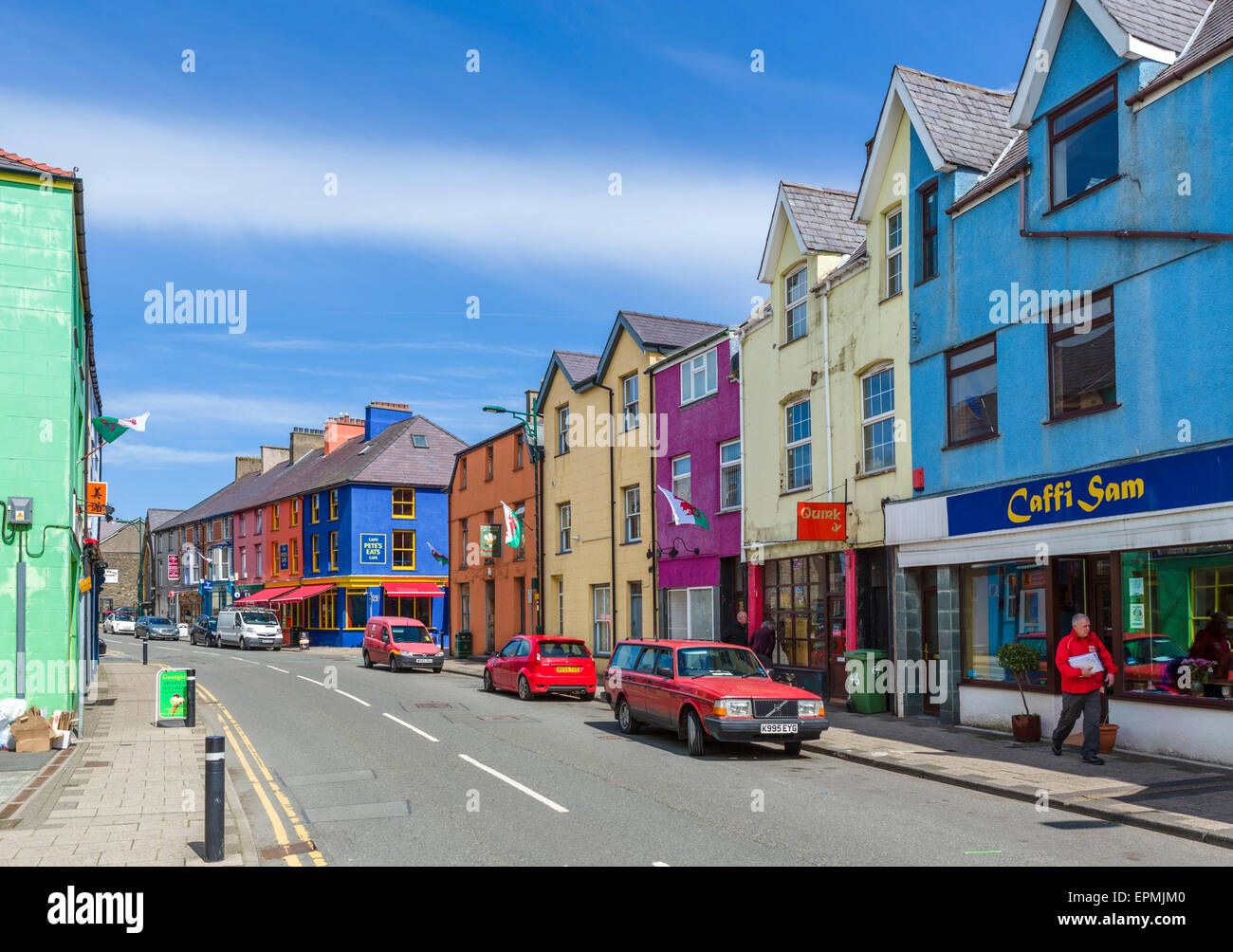 High Street, Llanberis, Snowdonia, Gwynedd, Gales, Reino Unido Foto de stock