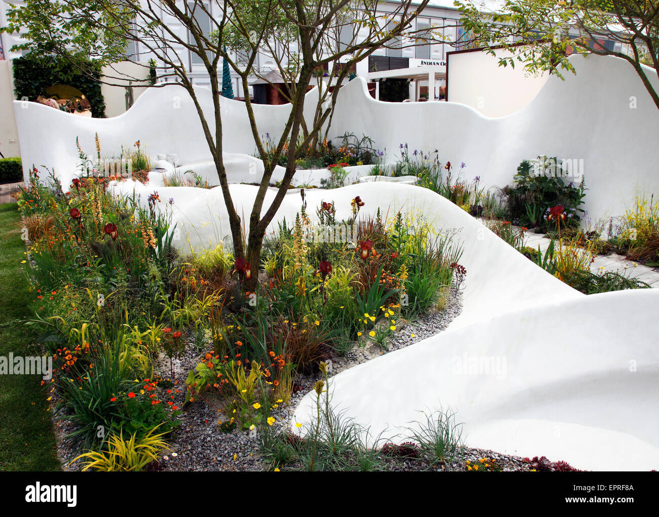 Fundación Tierra Pura jardín, jardín fresco en RHS Chelsea Flower Show 2015 Foto de stock