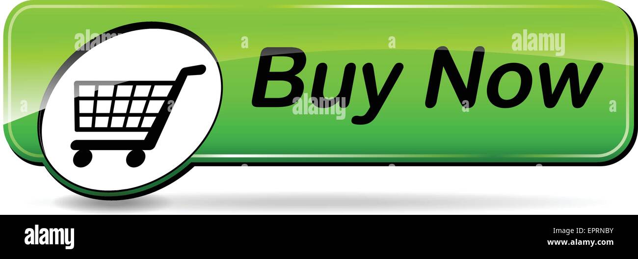 Ilustración del botón verde de web para comprar ahora Ilustración del Vector