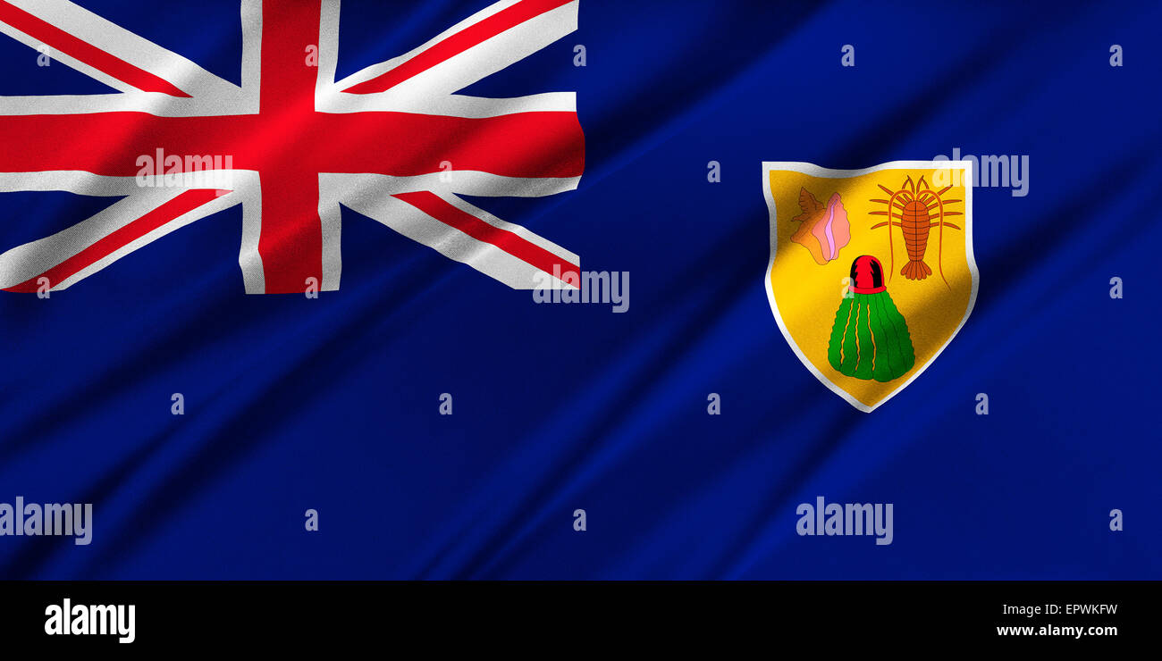 Bandera de Islas Turcas y Caicos Foto de stock