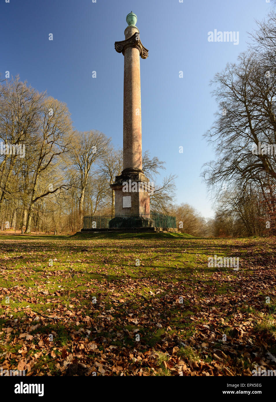 Columna Ailesbury, erigido en 1781 para celebrar el regreso a la salud del Rey Jorge III. Foto de stock