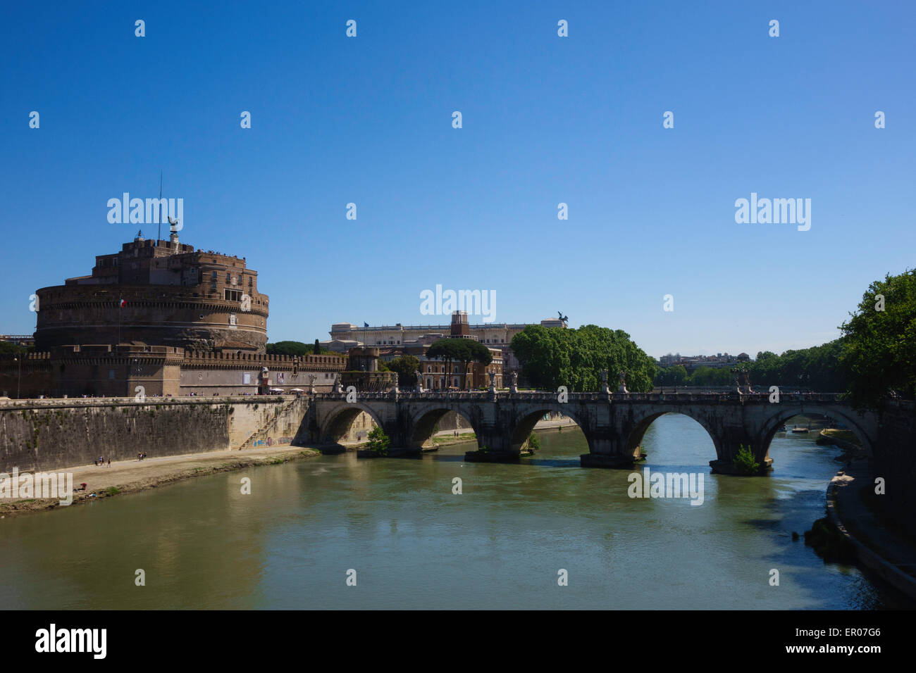 Ponte San Angelo Roma Foto de stock