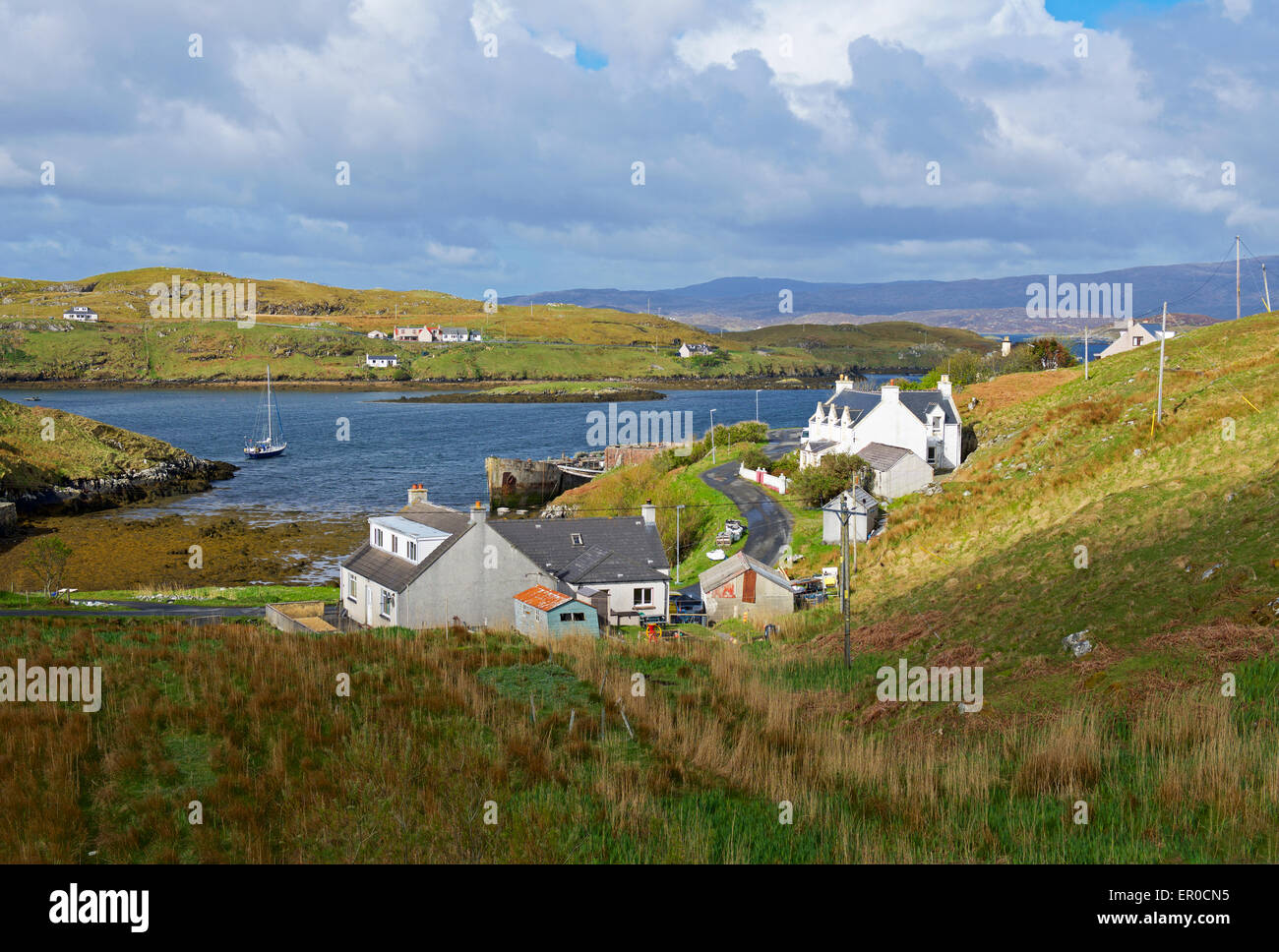 La isla de Scalpay, Harris, Hébridas Exteriores, Escocia, Reino Unido Foto de stock